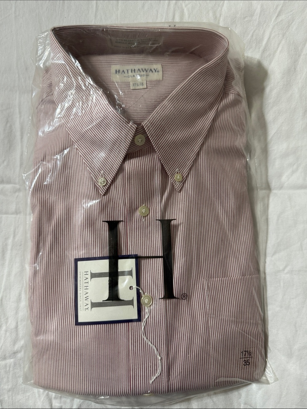 Hathaway Pink Micro-Stripe Button-Down Dress Shirt
